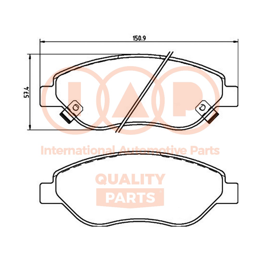 Set placute frana,frana disc 704-08061 IAP QUALITY PARTS