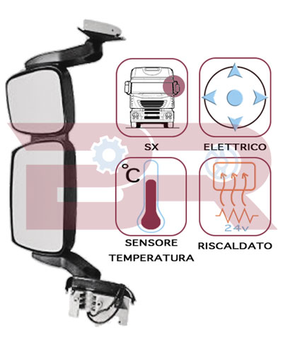 Oglinda exterioara, cabina BRCA0538 BOTTO RICAMBI