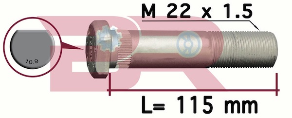 Bolt roata BRD4826 BOTTO RICAMBI
