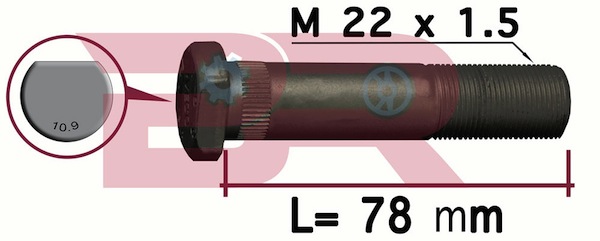 Bolt roata BRD7448 BOTTO RICAMBI