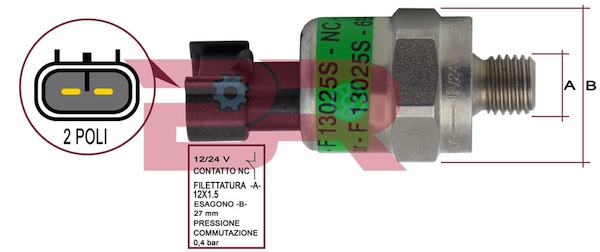 Senzor,temperatura lichid de racire BREL2214 BOTTO RICAMBI