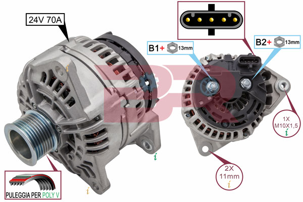 Generator / Alternator BREL2318 BOTTO RICAMBI