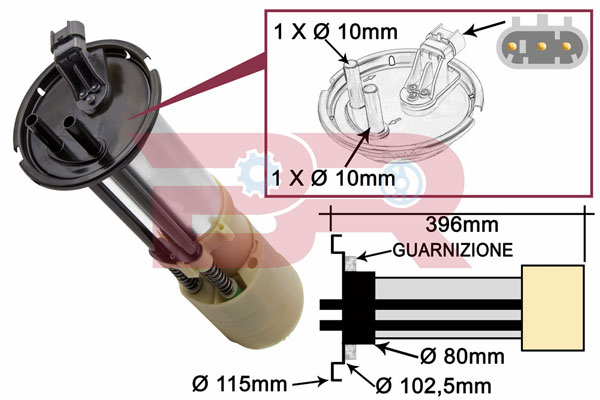 Senzor,rezervor combustibil BRM4164 BOTTO RICAMBI