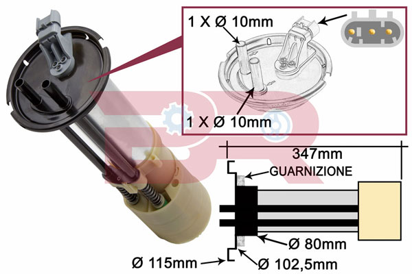 Senzor,rezervor combustibil BRM5613 BOTTO RICAMBI