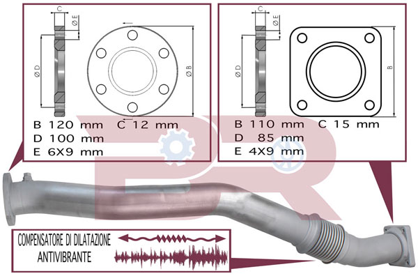 Racord evacuare BRM9621 BOTTO RICAMBI