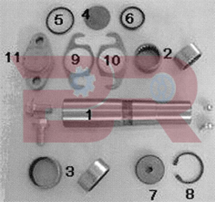 Set reparatie, pivot KITIV026OR BOTTO RICAMBI