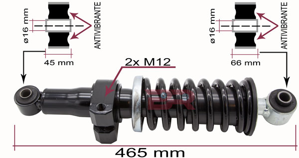 Amortizor, suspensie cabina BRCA7859 BOTTO RICAMBI
