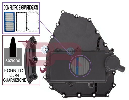 Capac distributie,bloc motor BRM9853 BOTTO RICAMBI
