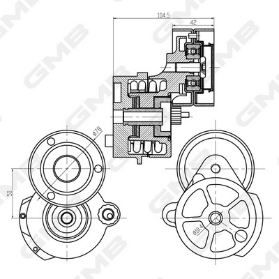 Intinzator,curea transmisie GAT22060 GMB
