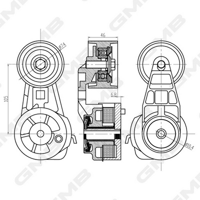 Intinzator,curea transmisie GAT22090 GMB