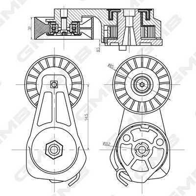 Intinzator,curea transmisie GAT22410 GMB