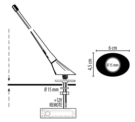 Antena 08009 PHONOCAR
