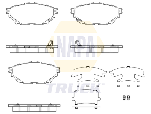 Set placute frana,frana disc NTBP257491 NAPA