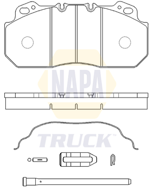 Set placute frana,frana disc NTBP290901K NAPA
