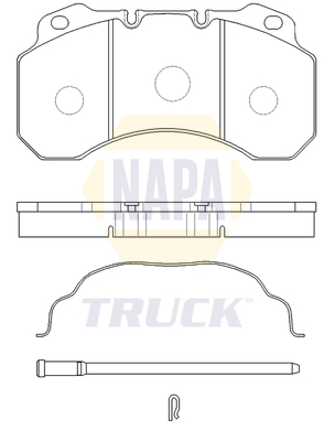 Set placute frana,frana disc NTBP291001 NAPA