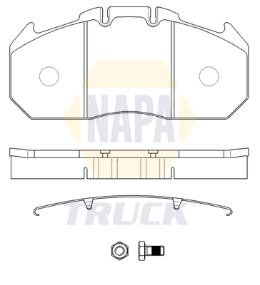 Set placute frana,frana disc NTBP291311K NAPA