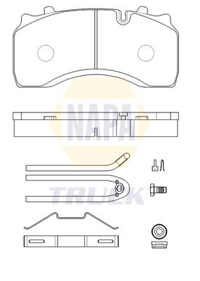 Set placute frana,frana disc NTBP291421K NAPA