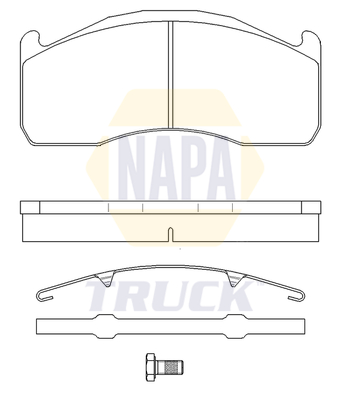 Set placute frana,frana disc NTBP291511K NAPA