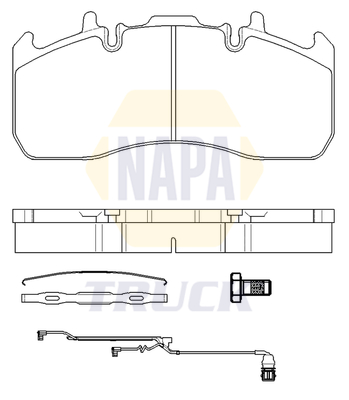 Set placute frana,frana disc NTBP291731K NAPA