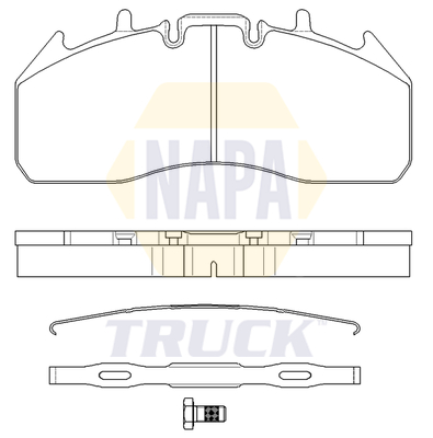 Set placute frana,frana disc NTBP291741K NAPA