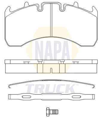 Set placute frana,frana disc NTBP291771K NAPA