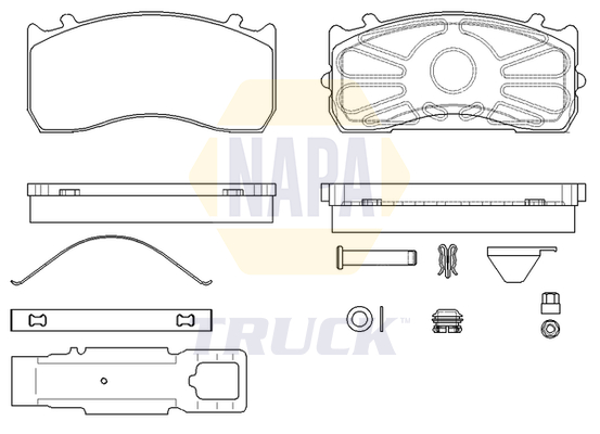 Set placute frana,frana disc NTBP291831K NAPA