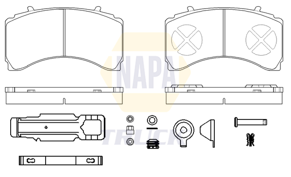Set placute frana,frana disc NTBP292441K NAPA