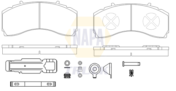 Set placute frana,frana disc NTBP292461K NAPA