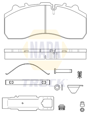 Set placute frana,frana disc NTBP292781K NAPA