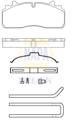 Set placute frana,frana disc NTBP292841K NAPA