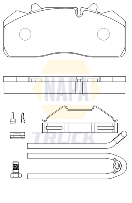 Set placute frana,frana disc NTBP293131K NAPA