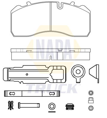 Set placute frana,frana disc NTBP293201K NAPA
