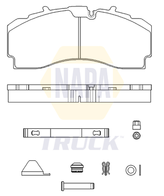 Set placute frana,frana disc NTBP293311K NAPA