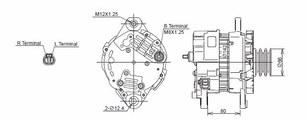 Generator / Alternator 721192/M KUTNAK AUTOMOTIVE