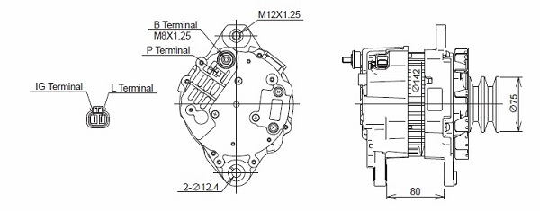 Generator / Alternator 721229/M KUTNAK AUTOMOTIVE