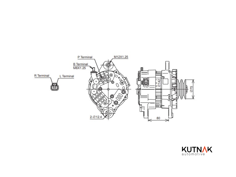Generator / Alternator 721393/M KUTNAK AUTOMOTIVE