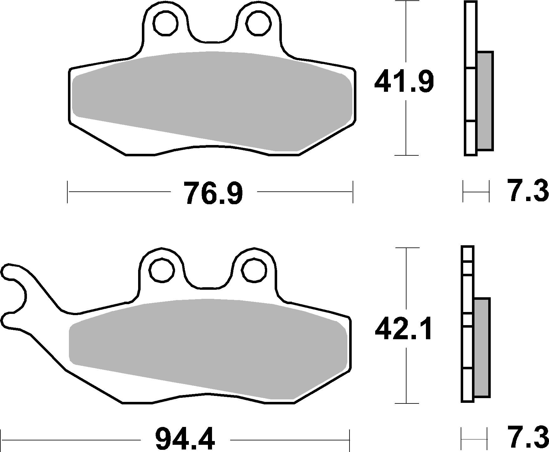Set placute frana,frana disc 07012XS BREMBO