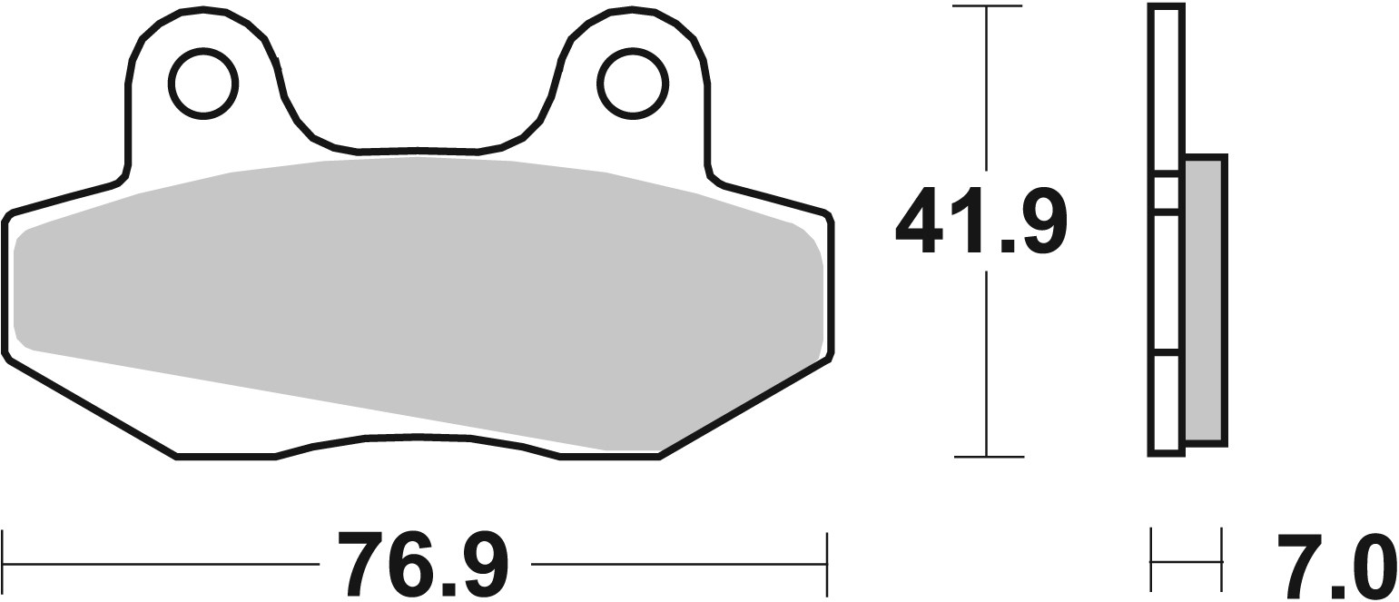 Set placute frana,frana disc 07027 BREMBO