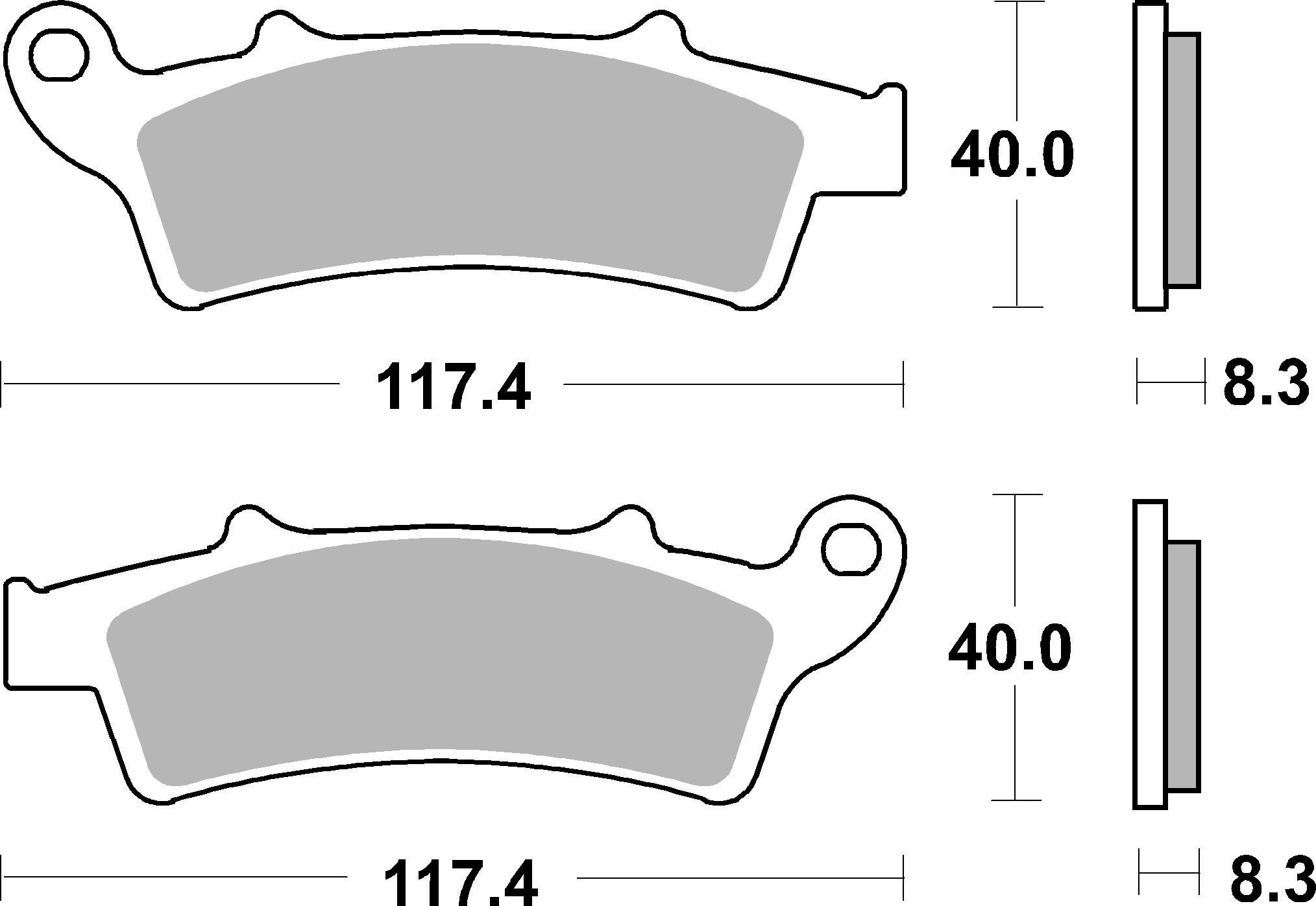 Set placute frana,frana disc 07045XS BREMBO