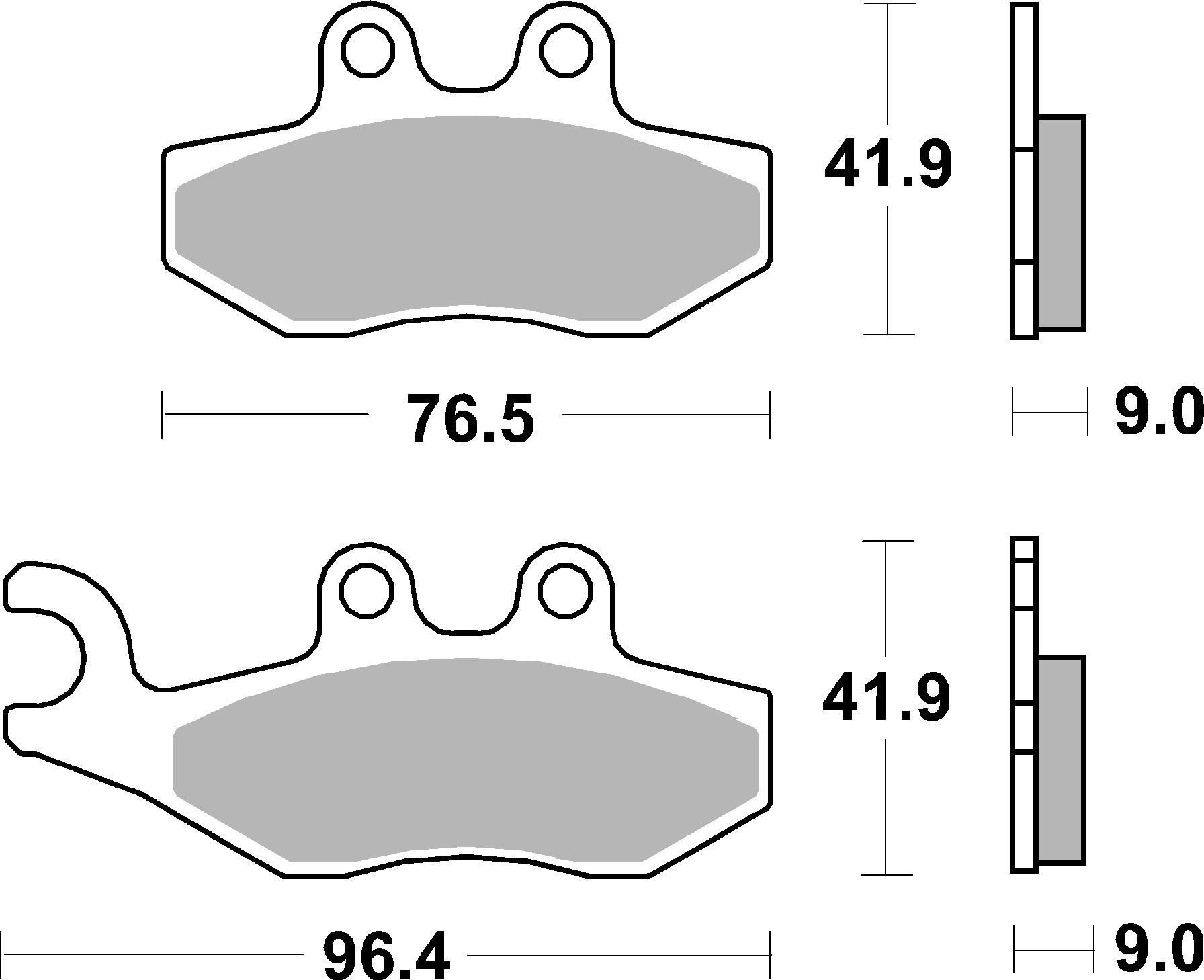 Set placute frana,frana disc 07056XS BREMBO