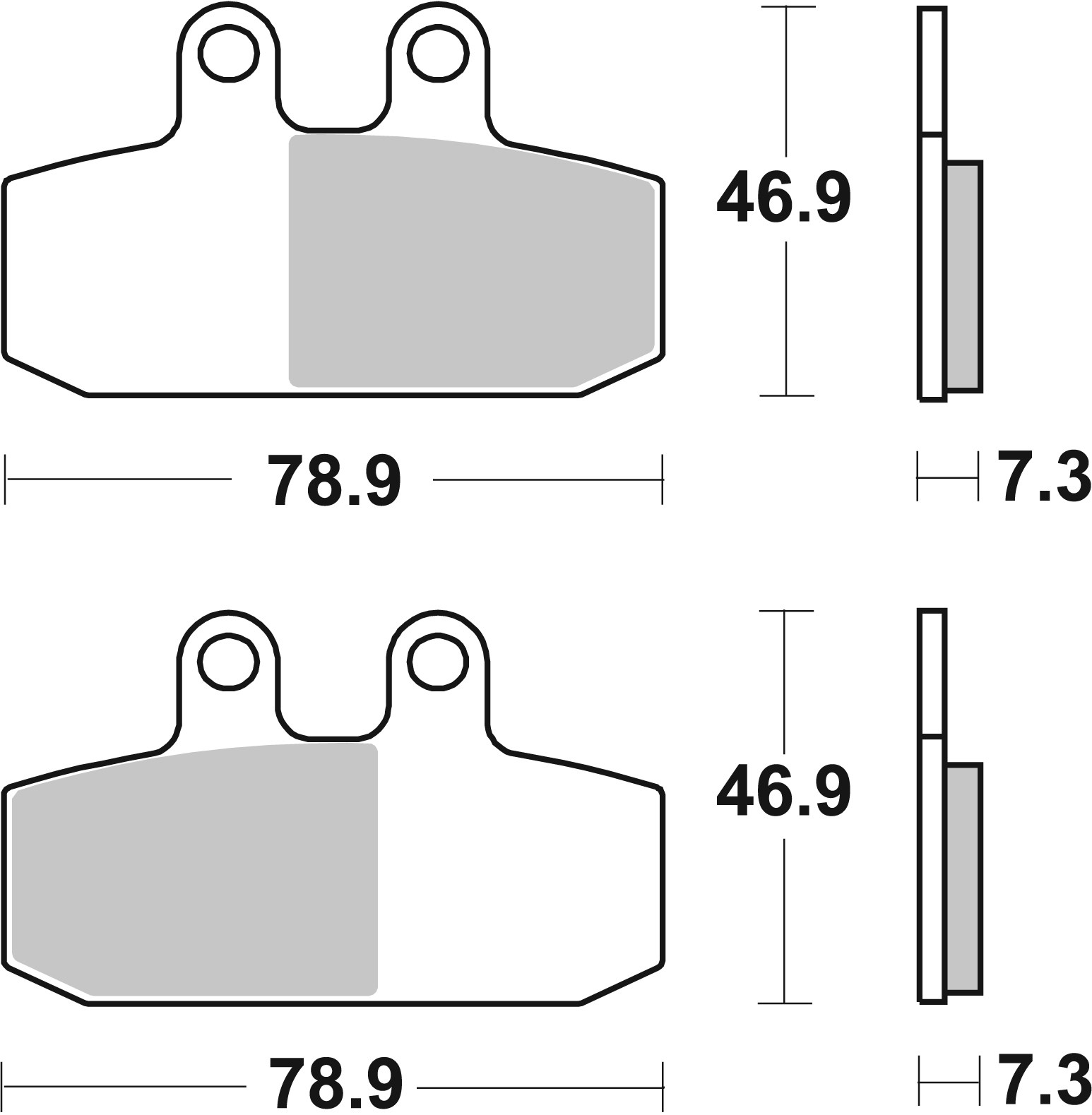 Set placute frana,frana disc 07057XS BREMBO