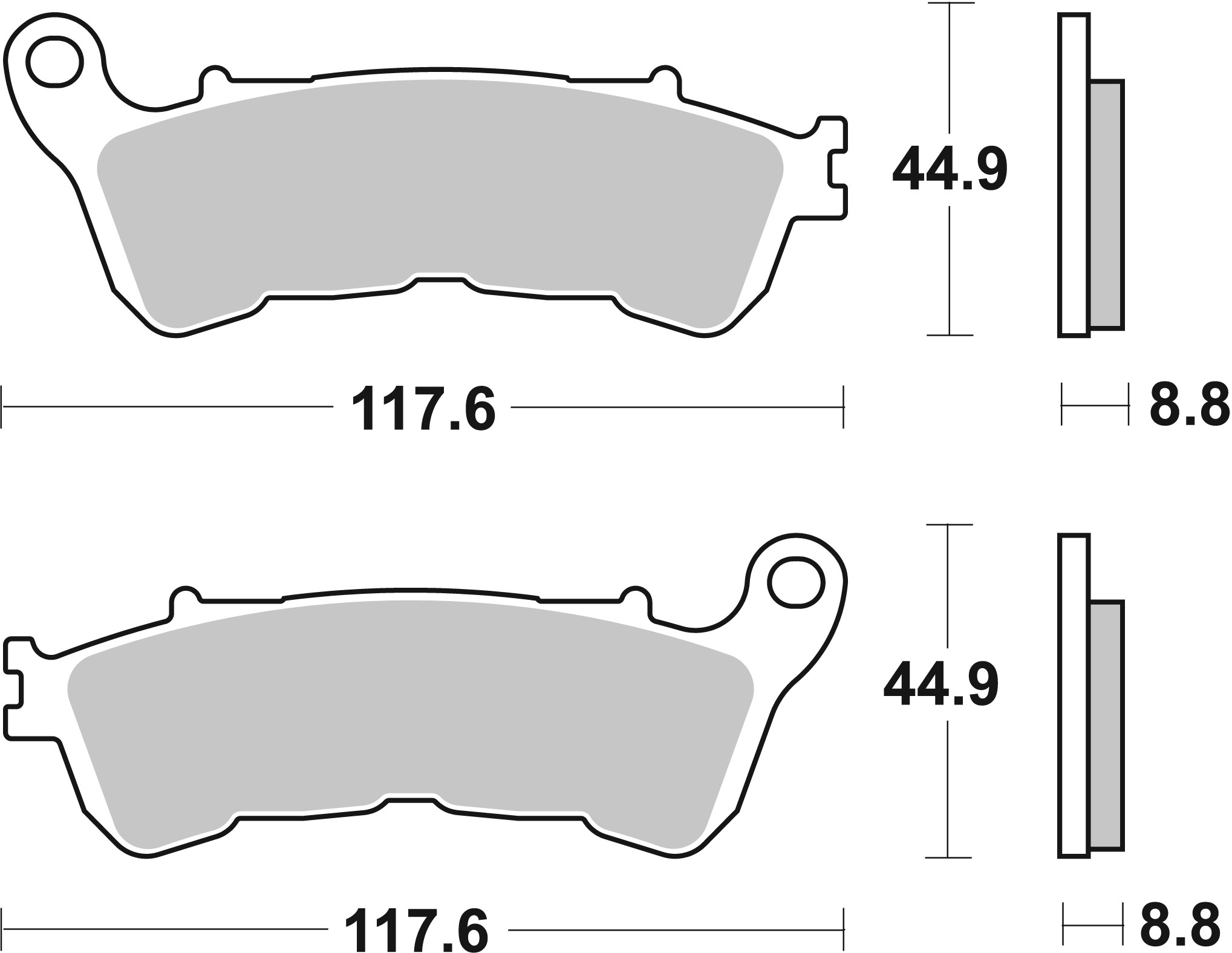 Set placute frana,frana disc 07063XS BREMBO