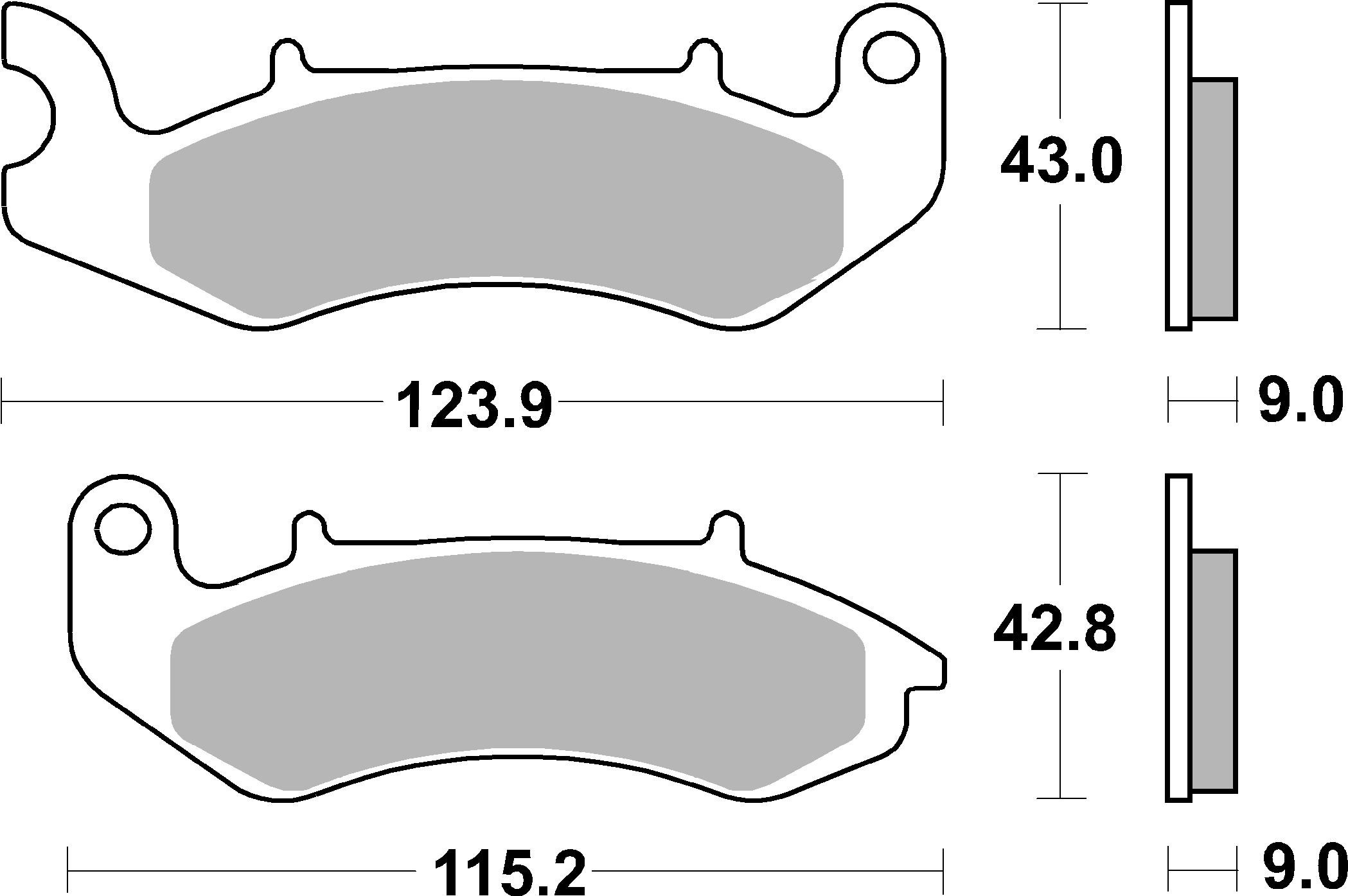 Set placute frana,frana disc 07115 BREMBO