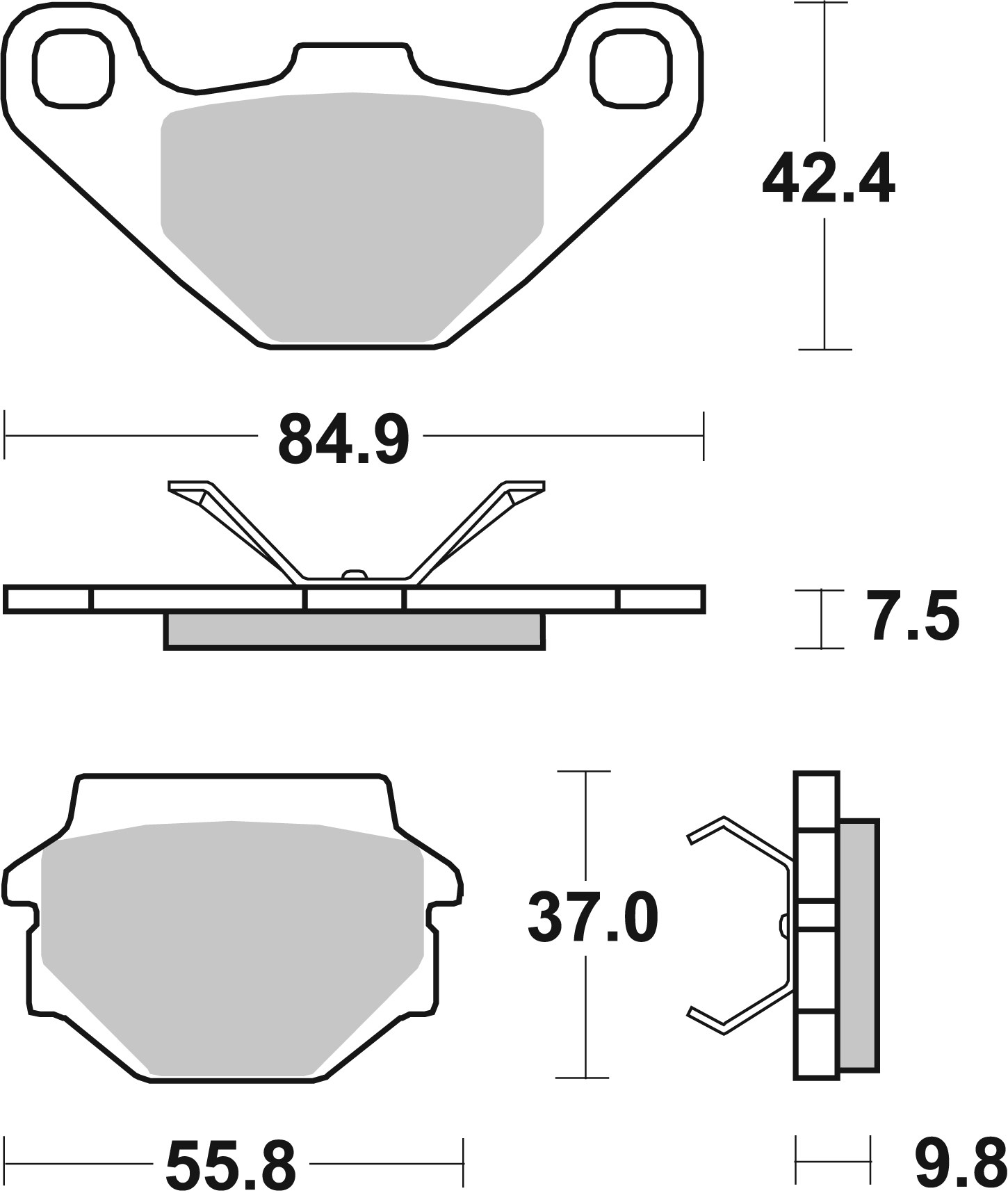 Set placute frana,frana disc 07BB0708 BREMBO