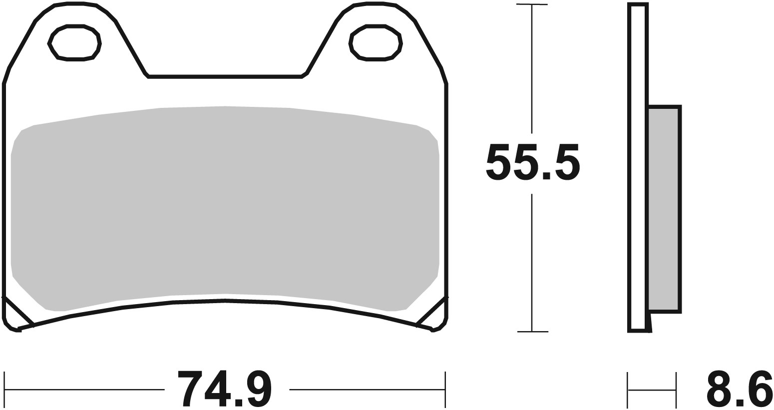 Set placute frana,frana disc 07BB19SR BREMBO