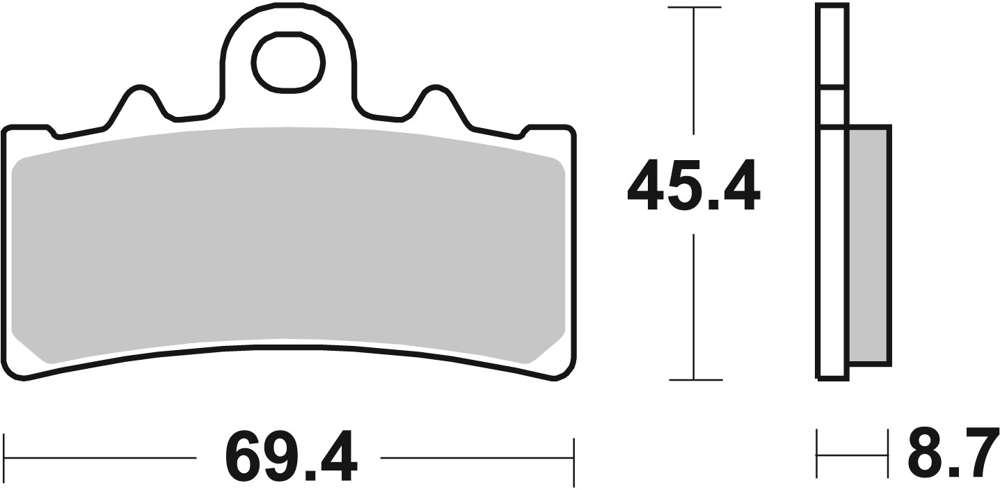 Set placute frana,frana disc 07GR18SR BREMBO