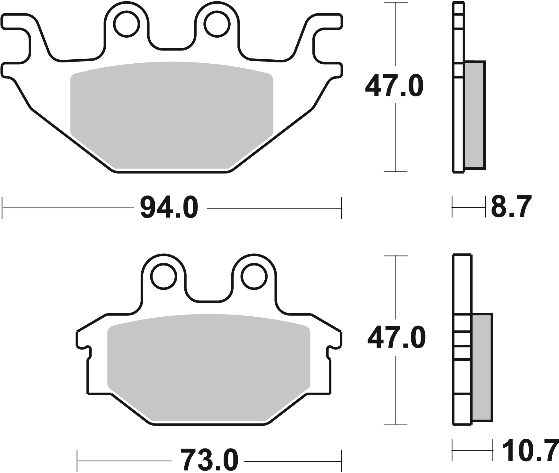 Set placute frana,frana disc 07GR5209 BREMBO