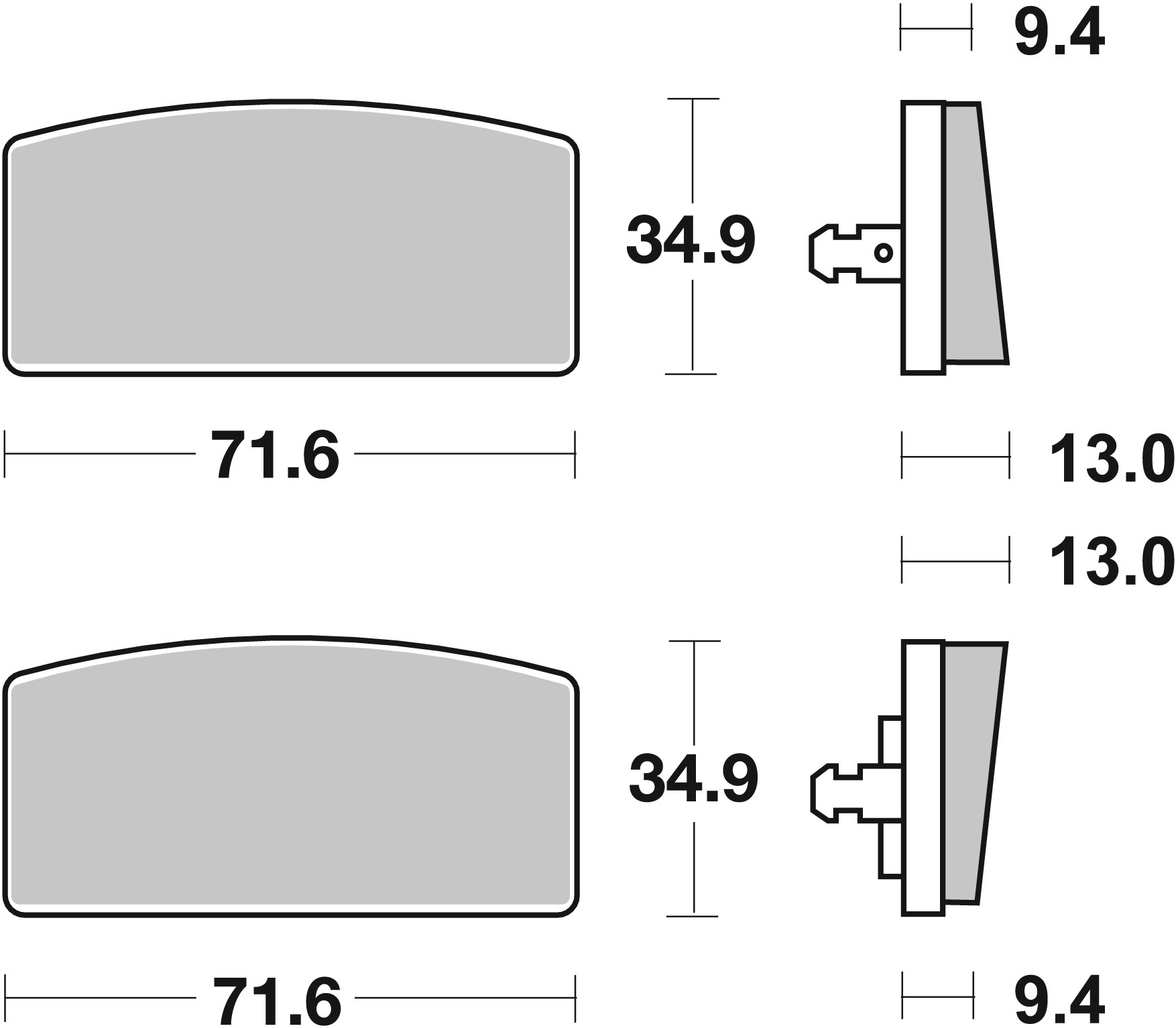 Set placute frana,frana disc 07GR5915 BREMBO