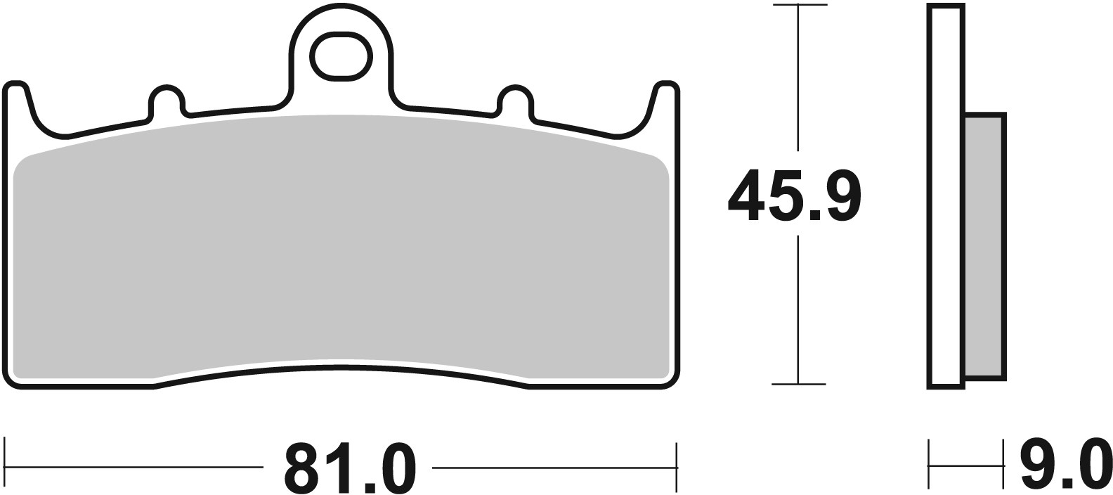 Set placute frana,frana disc 07GR6207 BREMBO
