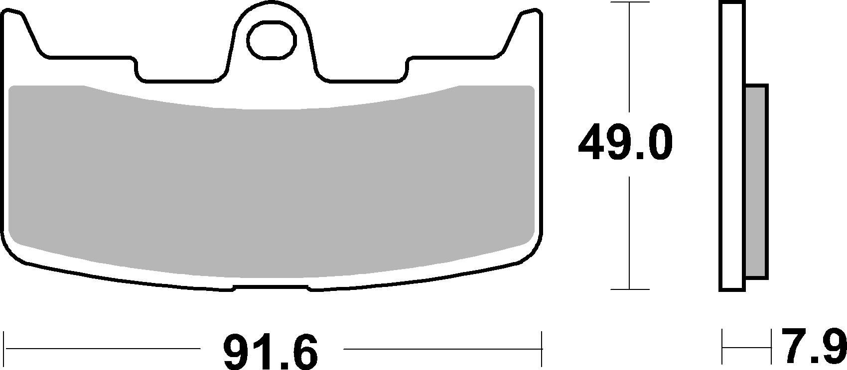 Set placute frana,frana disc 07GR68SA BREMBO
